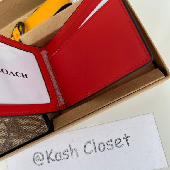 Coach mens wallet 3 in 1 wallet + card case boxed gift set in signature canvas - Picture 3 of 12